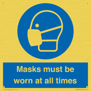 Masks must be worn at all times